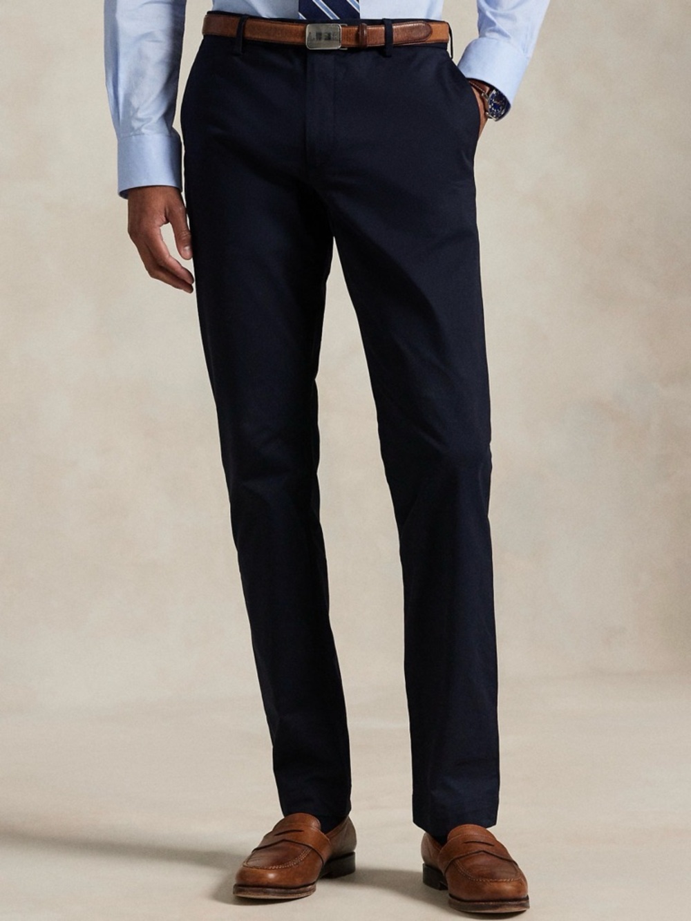 NWT Polo Ralph Lauren Stretch Slim Fit Navy Chino 32X30 - Picture 2 of 7